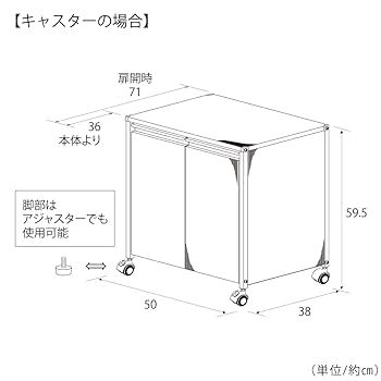 Amazon｜2way ステンレスダストボックス14L (2分別)｜フタ付き